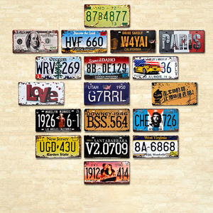 Targhe in latta Vintage goffrate in metallo a sublimazione 30x15 con personalizzato vuoto - Product Image 1
