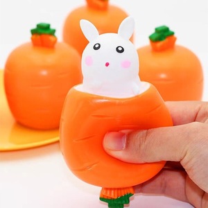 DAMAI <b>Easter</b> Carrot Rabbit Rubber Durable Squeeze and Stretch Ornament Creative Stress-Relief Outdoor Party Dots <b>Gift</b> for Kids - Product Image 3