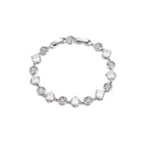 Bracelet élégant en cristal argenté de haute qualité, bijoux de mode pour femmes, design charmant, à porter tous les jours, cadeau