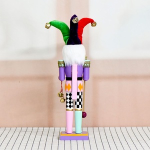 Nuovi Modelli di Schiaccianoci Clown Colorati da 38CM, Marionette Decorative in Legno Massello, Regali Artigianali, Decorazioni Natalizie <span class=keywords><strong>e</strong></span> per la Casa - Product Image 2