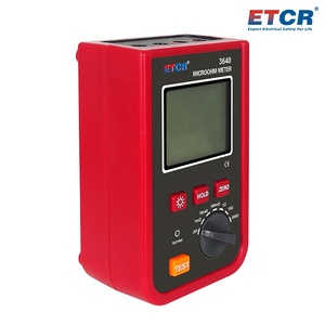 Micro-ohmmètre ETCR3640 à 2 canaux pour des mesures précises utilisant la méthode 4 fils, batterie rechargeable, 200 groupes de données - Product Image 2