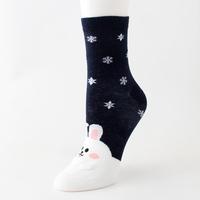 2024 amusant coloré festif équipage genou confortable chaussettes femmes fantaisie vacances conception doux robe nouveauté noël chaussettes
