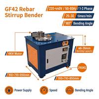 Machine à cintrer les étriers automatique en acier inoxydable GF42 4KW 8-36mm 25-30pcs/min Moteur Vente directe usine