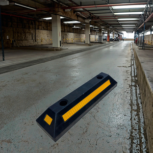 Meta cao su MR-WSRO55 <span class=keywords><strong>PE</strong></span> Nhựa nặng nhiệm vụ 550*150*100mm bánh xe Stopper nhà để xe đường bộ đa năng bánh xe bội thu Chiết Giang - Product Image 4