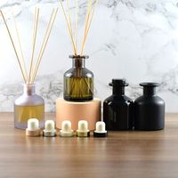 Diffuseur de céréales rond vide pour voiture, bouteille en verre de 50ml, 100ml, 200ml, vente en gros, livraison gratuite