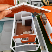 Maison modulaire à toit incliné résistante au vent fort pour l'hébergement du personnel des sites miniers isolés et l'espace de bureau temporaire