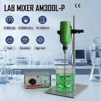Agitador Eléctrico de Laboratorio AM300L-P de 300W y 40L, Mezclador Digital de 1800 rpm para Mezclar Productos Químicos, Pinturas y Tintas de Alta Viscosidad (50000mPas)
