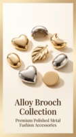 Broche en alliage Baiwei de style rétro pour robes de cérémonie, utilisable toute l'année, modèle W14001, approvisionnement direct usine, vente en gros