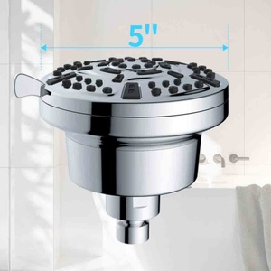 Cabezal de Ducha de Alta Presión Cromado de 5 Pulgadas con Rosca de 1/2 Pulgada, Cabezal de Ducha de Gran Caudal con Función Única para Baño - Product Image 2
