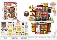 Enfants jeu de rôle cuisine jouets Mini cuisine nourriture Table cuisson jouets cuisine ensemble avec jet lumineux pour les enfants