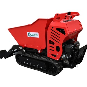 Мини-самосвал KNDMAX на гусеничном ходу с бензиновым двигателем, гидравлическим приводом, грузоподъемностью 2 тонны, фронтальным погрузчиком с ковшом и насосом, высокая эффективность - Product Image 3