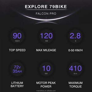 90 km/h velocità massima elettrica Dirt Bike 72v 10kw pera potenza Mid Motor 79Bike Falcon Pro Off-road elettrica Dirt E Bike - Product Image 3