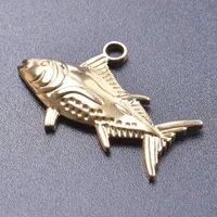 Pendentifs en acier inoxydable Senmei couleur or, animaux marins (coquillages, poissons, tortues, étoiles de mer) pour la fabrication de bijoux DIY