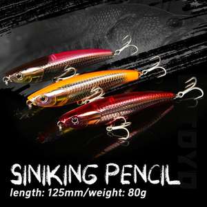 OEM 125mm 80g hundimiento lápiz señuelo de Pesca Stickbait Wobblers gran juego agua salada Isca Pesca pesado lápiz para lubina atún cebo - Product Image 2
