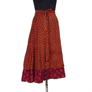 Indian Wedding Guest Vintage Lace Silk Nonwoven Breathable Wrap <b>Skirt</b> Women <b>Plus</b> <b>Size</b> <b>Sequined</b> Natural Eco-Friendly Summer Wear - Product Image 1