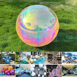 Boules miroir gonflables en PVC, grande sphère réfléchissante, ballon brillant pour la décoration de Noël, de mariages, de fêtes et d'événements, personnalisable - Product Image 5