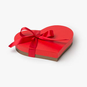 Boîte à chocolat en carton personnalisée <span class=keywords><strong>de</strong></span> qualité supérieure en forme <span class=keywords><strong>de</strong></span> cœur à deux pièces avec insert en plastique aseptique, emballage cadeau réutilisable et écologique - Product Image 2