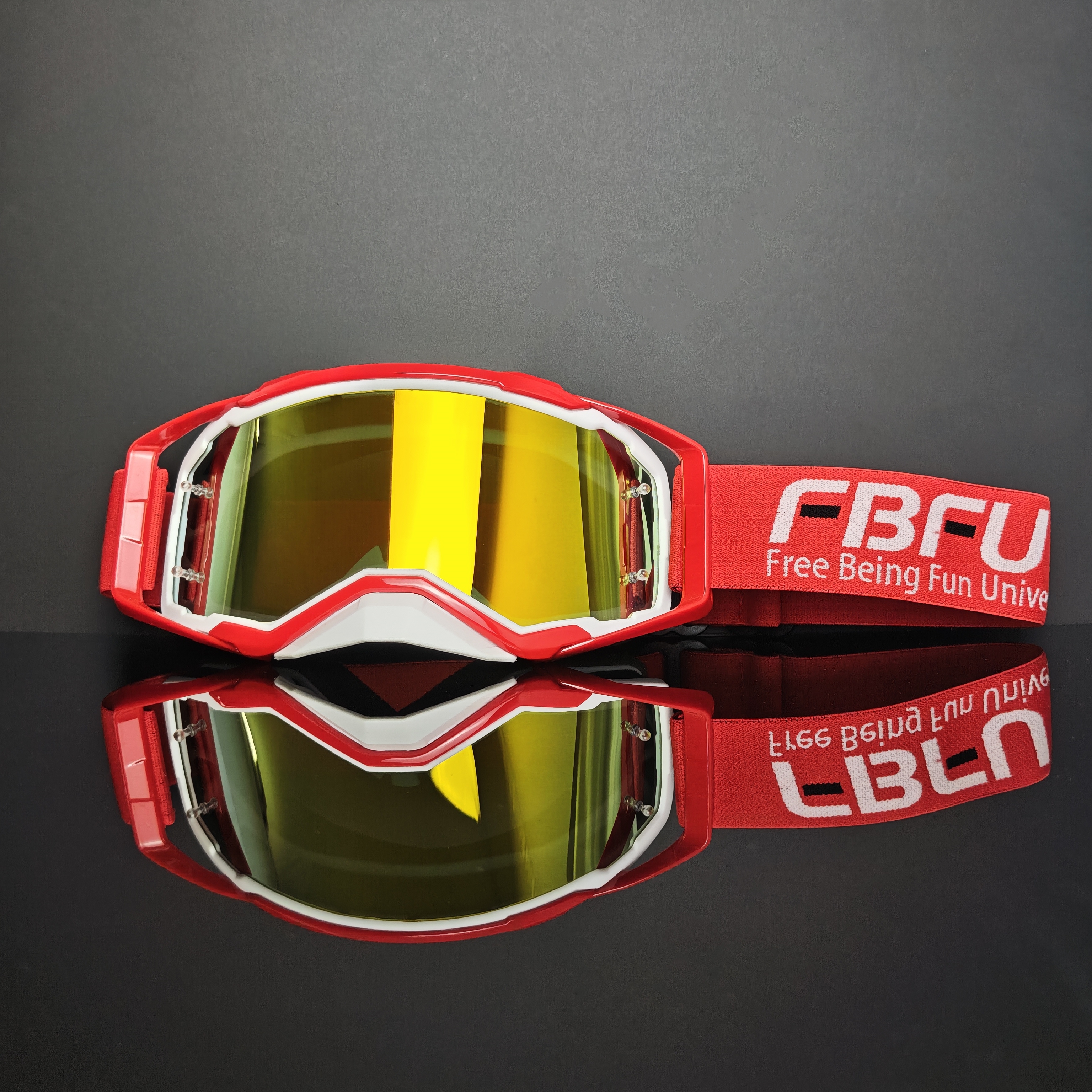 Red framed red glasses