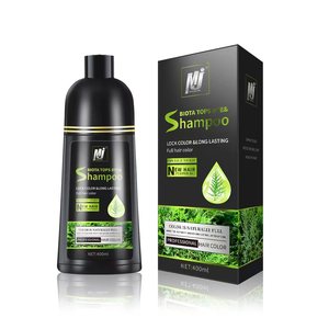 Shampoo colorant capillaire noir rapide 400 ml, colorant noir naturel, biologique pour hommes, produits <span class=keywords><strong>de</strong></span> coloration capillaire pour couvrir les cheveux gris et blancs - Product Image 1