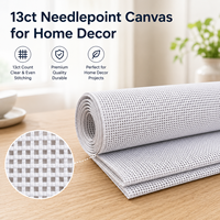 Toile à broder en maille 13/14/18 avec tissu en coton blanc Mono Deluxe pour kits de broderie personnalisés de taille variable pour la décoration intérieure