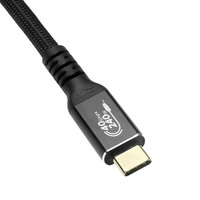 Cable USB4 de 1 pie, USB-C a USB-C, Transferencia de Datos de 40 Gbps, Carga Rápida PD de 240 W, Pantalla de 8K a 60 Hz, Thunderbolt 4/3, Cable de Nailon Trenzado para Computadora