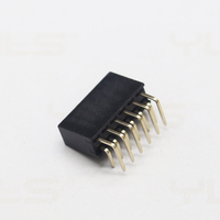 Espaciado de alta calidad, 2,54mm de altura, 8,5mm, PCB, cabezal hembra recto de doble fila, conector hembra de doble fila
