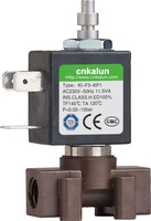 Válvula de agua de latón de 3 vías DC12V/24V AC240V, solenoide de plástico de alta presión