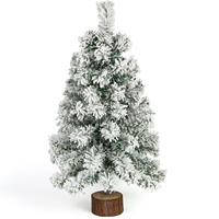 Arbre de Noël 60cm Miniature haute qualité floqué arbres de noël Table artificielle Mini arbre de noël décoration de la maison