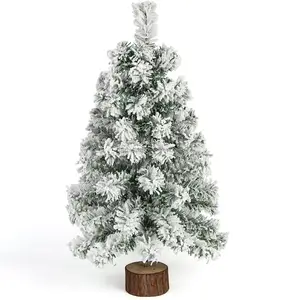 クリスマスツリー45cm60cm90cmミニチュア高品質植毛クリスマスツリー人工テーブルミニクリスマスツリー家の装飾