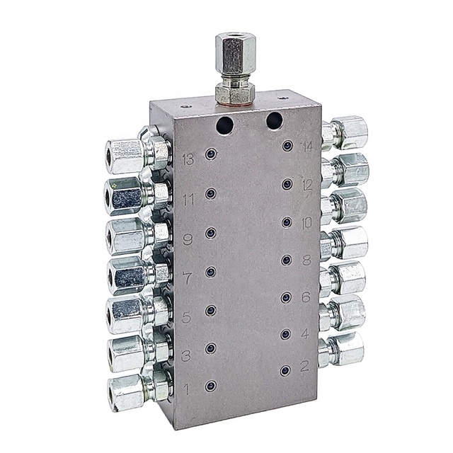 2-20 Way Grease Distributor with Alarm Switch and Proximity Switch Quantitative Whole Module Piston Pump Structure