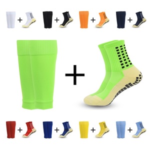 Conjuntos de calcetines deportivos y calentadores de piernas, talla única, verde fluorescente, poliéster, calcetines de yoga con puntos antideslizantes, absorción del sudor, transpirables - Product Image 5