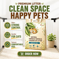 Échantillons Gratuits Litière pour Chat en Cassava Formule Personnalisée OEM Vente en Gros Direct Usine