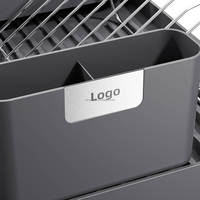 Égouttoir à vaisselle pliable en acier inoxydable WIREKING, à poser sur l'évier, gain de place, pour comptoir de cuisine