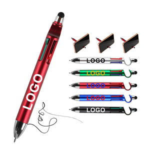 Nuevo Bolígrafo Creativo 3 en 1 Personalizado de Plástico con Impresión de Logotipo Personalizado, Soporte para Teléfono, 4 Recargas y Lápiz Táctil - Product Image 1