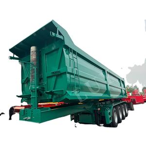 LUYI Alta calidad 4 ejes Cilindro hidráulico Camiones volquete Semirremolques 60 Ton 80 Ton Capacidad Robusto 60 Ton 80 Ton Camiones volquete - Product Image 1