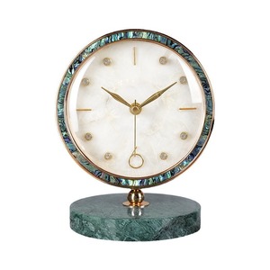 Circular Desk <b>Clock</b> Milky Color Silent Movement Living Room Decor - Product Image 5