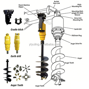 Foreuse hélicoïdale hydraulique 3000 Nm <span class=keywords><strong>pour</strong></span> excavatrice, <span class=keywords><strong>pour</strong></span> pieux hélicoïdaux - Product Image 5