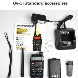 Radio bidirectionnelle Baofeng UV5R double bande VHF UHF UV-5R, talkie-walkie 5W longue portée, Woki <span class=keywords><strong>Toki</strong></span> - Product Image 4