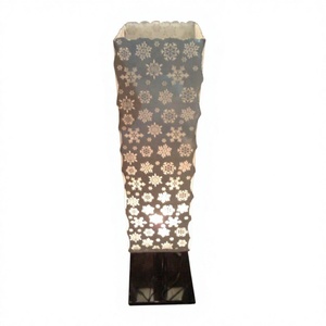 Lámpara de Pie Moderna IQBAL COLLECTION con Patrón de Copo de Nieve, Pantalla Cilíndrica Blanca, LED E27, Luz Blanca Fría 2700K, Luz Cálida Suave - Product Image 3