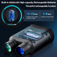 Binoculares de Visión Nocturna HNV200 Digitales 2560x1440 Video 2K IR 850nm Alcance de 400m Zoom Óptico 5X Zoom Digital 16X para Campamento al Aire Libre