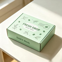Boîte d'expédition en kraft recyclable de taille mini personnalisée, boîte d'emballage postale en papier avec logo personnalisé pour ensemble de maquillage cosmétique