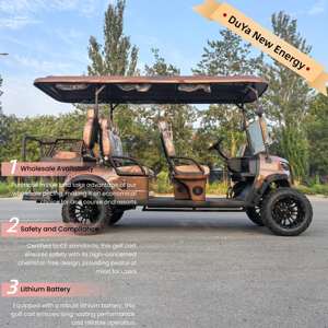 2025 nouveau modèle nouveau design voiturette de golf LED phare auvent chariot de golf électrique mini voiture électrique panneau solaire production d'énergie - Product Image 4