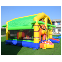 Château gonflable commercial avec toboggan pour enfants EN14960, structure de jeu gonflable en PVC durable en forme de lion pour les fêtes