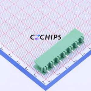 KF2EDGV-7.5-7P Plug-in Terminal Block Through hole,P=7.5mm Connector Board-to-Board / Socket - Open 1x7P 7.5mm Green - Product Image 2