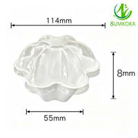 SUMKOKA Couvercle transparent en PET de 114 mm pour bol compostable en bagasse de fleurs, bol à dessert biodégradable en pulpe de canne à sucre