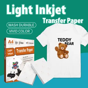 Papel de transferencia de calor con impresoras de inyección de tinta, papel de transferencia de calor ligero y oscuro