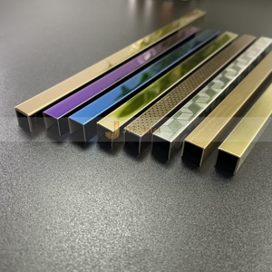 Profilé de finition en acier inoxydable en forme de U JYFMETAL Garantie de plus de 5 ans Design contemporain pour les murs de salle de bain d'appartement Étanche - Product Image 2