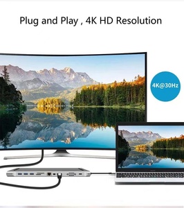 <span class=keywords><strong>Top</strong></span> bán cao cấp <span class=keywords><strong>USB</strong></span> C HUB <span class=keywords><strong>10</strong></span> trong 1 loại C để VGA 3 * <span class=keywords><strong>USB</strong></span> 3.0 RJ45 Gigabit Ethernet PD SD/TF Đầu Đọc Thẻ 3.5 mét - Product Image 6