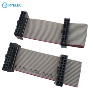 Nhà máy RY tùy biến hàng đôi 2x10pin <span class=keywords><strong>IDC</strong></span> 2.54mm đến <span class=keywords><strong>20</strong></span> pin idc2.54 Pitch nữ phẳng Flex Ribbon Cáp lắp ráp với máy giảm căng thẳng - Product Image 4