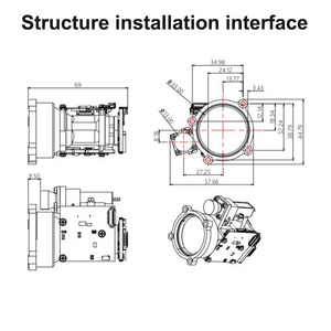 Jrt 10km Laser khoảng cách mô-đun 10000m hồng ngoại nhiệt hình ảnh cụ mô-đun RS422 giao diện 10km Laser Rangefinder mô-đun - Product Image 3